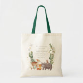Cute Woodland Animal Leafy Wreate Baby shower Tote Bag (Voorkant)