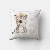 Cute Woodland Animal Leopard Name Crow Nursery Kussen (Achterkant)