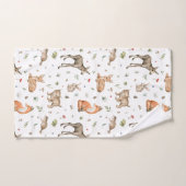 Cute Woodland Animal Pattern Bad Handdoek (Handdoek)