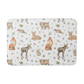 Cute Woodland Animal Pattern Badmat (Voorkant)