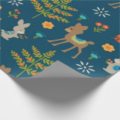 Cute Woodland Animal Pattern Cadeaupapier (Hoek)