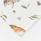 Cute Woodland Animal Pattern Fleece Deken (Hoek)