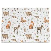 Cute Woodland Animal Pattern Groot Cadeauzakje (Voorkant)