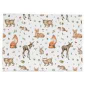 Cute Woodland Animal Pattern Groot Cadeauzakje (Achterkant)