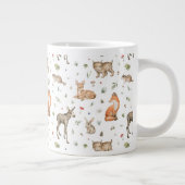 Cute Woodland Animal Pattern Grote Koffiekop (Rechts)