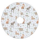 Cute Woodland Animal Pattern Kerstboom Rok (Voorkant)