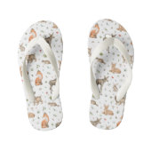 Cute Woodland Animal Pattern Kinder Teenslippers (Voetbed)