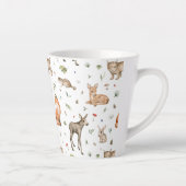 Cute Woodland Animal Pattern Latte Mok (Rechts)