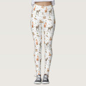 Cute Woodland Animal Pattern Leggings (Voorkant)