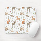 Cute Woodland Animal Pattern Muismat (Met muis)