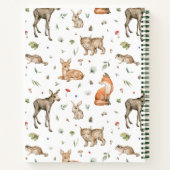 Cute Woodland Animal Pattern Notitieboek (Achterkant)