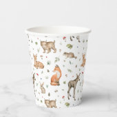 Cute Woodland Animal Pattern Papieren Bekers (Voorkant)