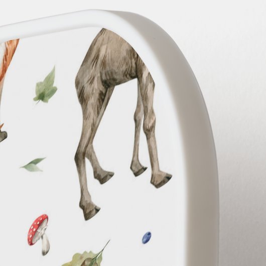 Cute Woodland Animal Pattern Pickleball Paddle (Links Detail)