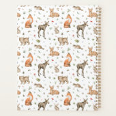 Cute Woodland Animal Pattern Planner (Achterkant)