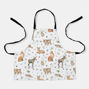 Cute Woodland Animal Pattern Schort
