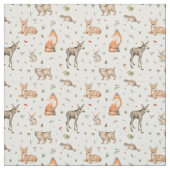 Cute Woodland Animal Pattern Stof (Swatch)