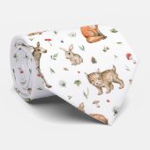 Cute Woodland Animal Pattern Stropdas (Opgerold)