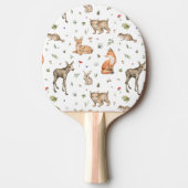 Cute Woodland Animal Pattern Tafeltennisbatje (Voorkant)