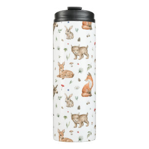 Cute Woodland Animal Pattern Thermosbeker
