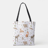 Cute Woodland Animal Pattern Tote Bag (Achterkant)