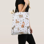 Cute Woodland Animal Pattern Tote Bag (Dichtbij)