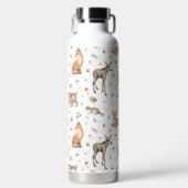 Cute Woodland Animal Pattern Waterfles (Voorkant)