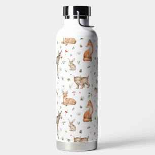Cute Woodland Animal Pattern Waterfles