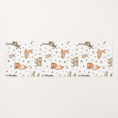 Cute Woodland Animal Pattern Yogamat (Voorkant (horizontaal))