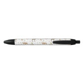 Cute Woodland Animal Pattern Zwarte Inkt Pen (Achterkant)