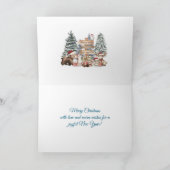 Cute Woodland Animal Scene Feestdagen Kaart (Binnen)