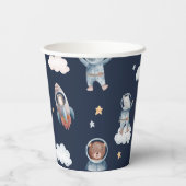 Cute Woodland Animal Space Baby shower Papieren Bekers (Achterkant)