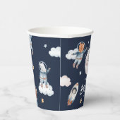 Cute Woodland Animal Space Baby shower Papieren Bekers (Rechts)