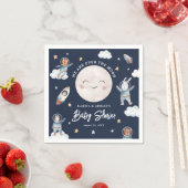 Cute Woodland Animal Space Baby shower Servet (Insitu)