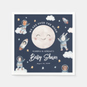 Cute Woodland Animal Space Baby shower Servet (Voorkant)