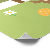 Cute Woodland Animal ThMED Baby shower Banner Poster (Hoek)