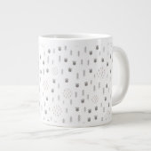 Cute Woodland Animal Track Pattern Grote Koffiekop (Voorkant rechts)