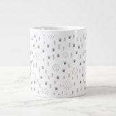 Cute Woodland Animal Track Pattern Grote Koffiekop (Voorkant)