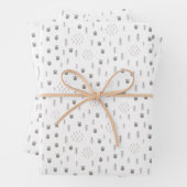 Cute Woodland Animal Track Pattern Inpakpapier Vel (In situ)