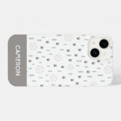 Cute Woodland Animal Track Pattern iPhone Hoesje (Achterkant horizontaal)
