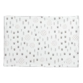 Cute Woodland Animal Track Pattern Kussensloop (Achterkant)