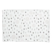 Cute Woodland Animal Track Pattern Kussensloop (Voorkant)