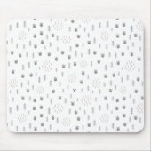 Cute Woodland Animal Track Pattern Muismat (Voorkant)
