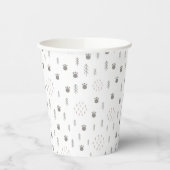 Cute Woodland Animal Track Pattern Papieren Bekers (Links)
