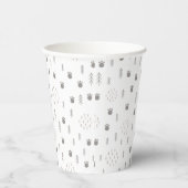 Cute Woodland Animal Track Pattern Papieren Bekers (Rechts)