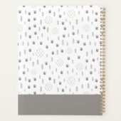 Cute Woodland Animal Track Pattern Planner (Achterkant)