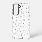 Cute Woodland Animal Track Pattern Samsung Galaxy Hoesje (Achterkant)