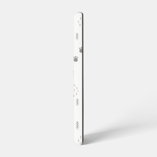 Cute Woodland Animal Track Pattern Samsung Galaxy Hoesje (Linkerkant)