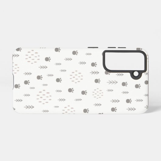 Cute Woodland Animal Track Pattern Samsung Galaxy Hoesje (Achterkant horizontaal)