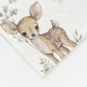 Cute Woodland Animal Watercolour Fleece Deken (Hoek)