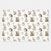 Cute Woodland Animal Watercolour Inpakpapier Vel (Voorkant 3)